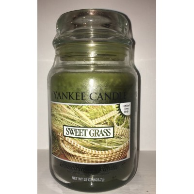 Yankee Candle SWEET GRASS 22 oz Collector's Jar Limited Edition HTF   162637984794
